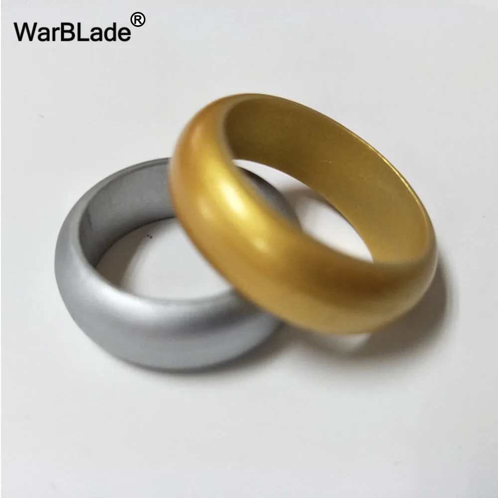 WarBLade 6-12 Boyutu Hipoalerjenik Esnek silikon halka Altın Gümüş Renk Çevre Kauçuk Parmak Yüzük Erkekler Kadınlar İçin . ' - ' . 0