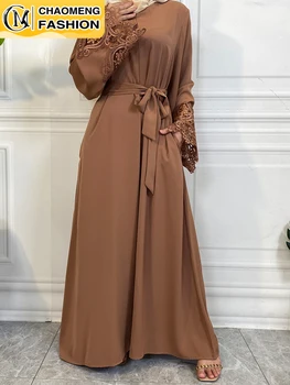 Chaomeng Musulman De Mode Abaya Dubai Zarif Başörtüsü Elbise Türkiye Kaftan İslam Giyim Arap Maxi Ramazan Vestidos Mütevazı Elbise